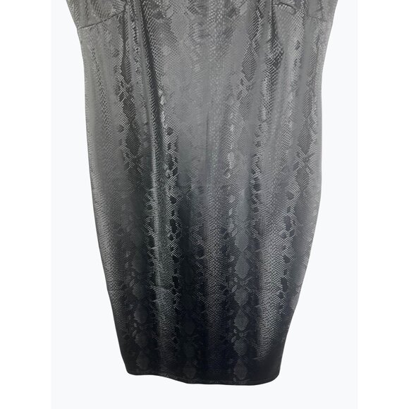 Madden Girl Black Faux Snakeskin Sleeveless Bodycon Dress 2X - Picture 10 of 14